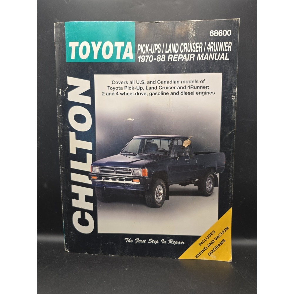 Chilton Repair Manual 68600 Toyota Pick-Ups Land Cruiser 4Runner 1970-88 2WD/4WD